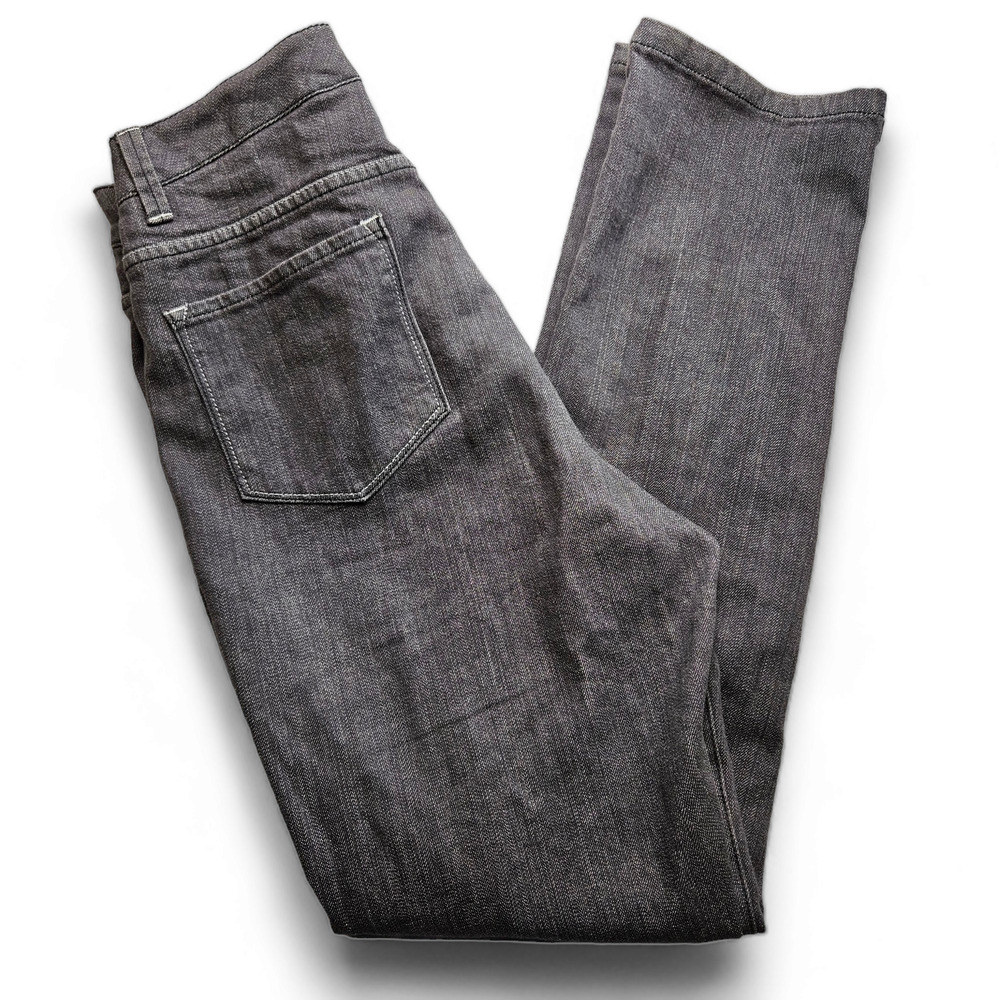 EUC Bill Blass Stretch High Rise Straight Leg Jeans‎ Sz. 10x31 Dark Gray Wash